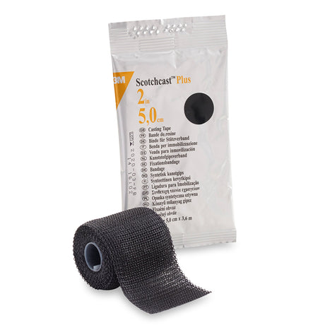 Cast Tape 3M™ Scotchcast™ Plus 2 Inch X 12 Foot Fiberglass / Resin Black - BeHope