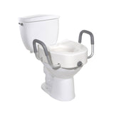 Raised Toilet Seat with Arms drive™ Premium 5 Inch Height Elongated 300 lbs. Weight Capacity - BeHope