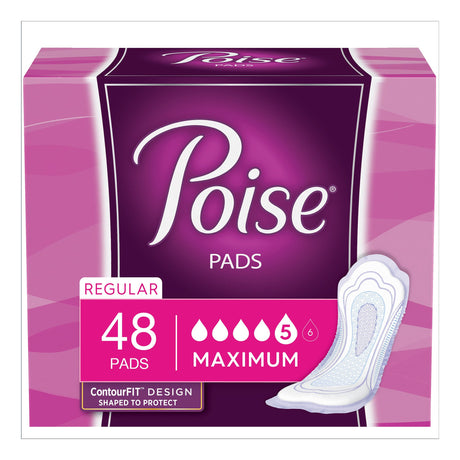 Bladder Control Pad Poise® Fresh Protection™ 12.2 Inch Length Heavy Absorbency Sodium Polyacrylate Core One Size Fits Most - BeHope