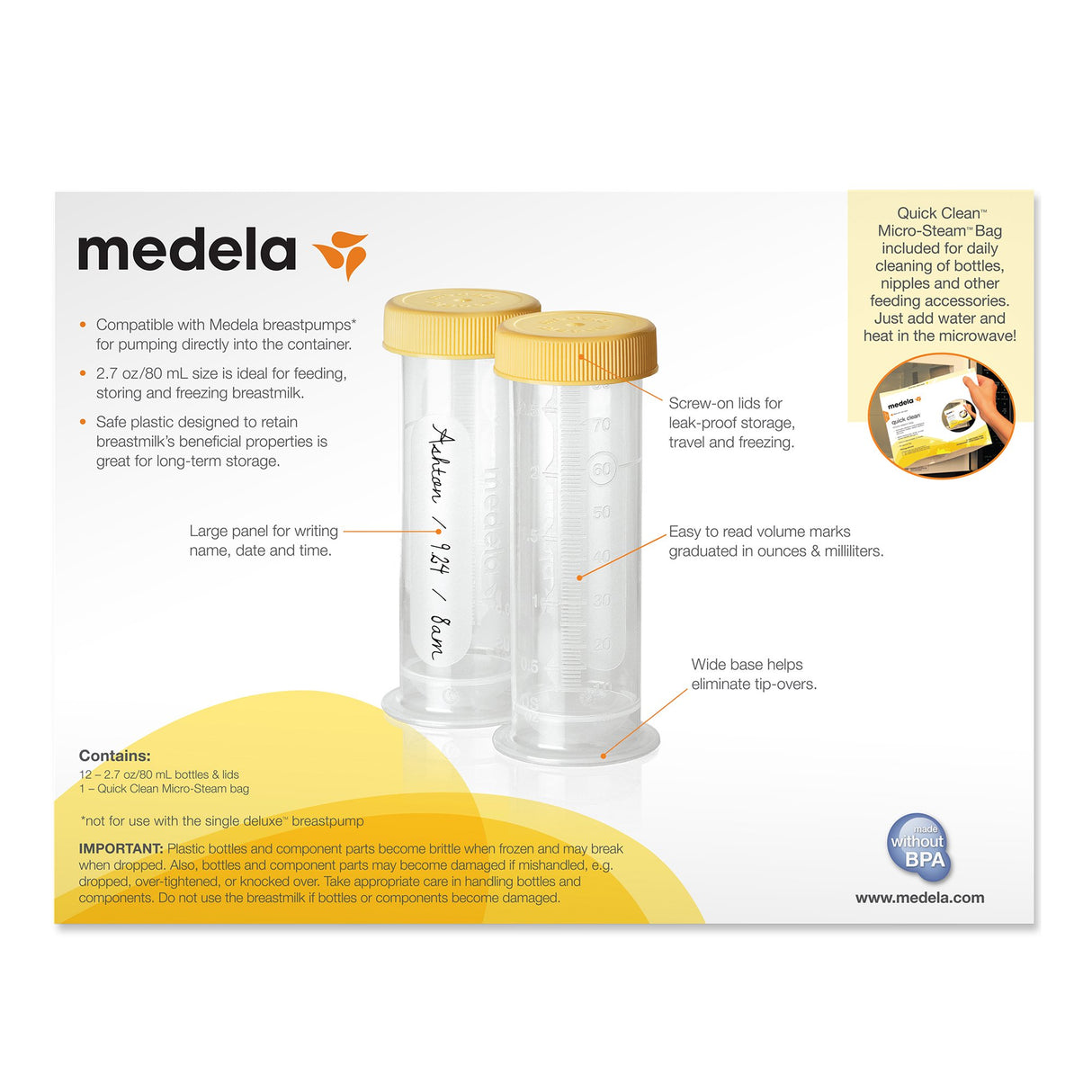 Breast Milk Storage Bottle 2.7 oz. - BeHope