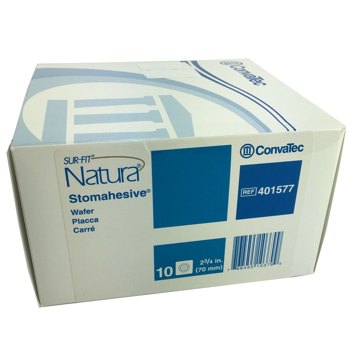 Ostomy Barrier Sur-Fit Natura® Trim to Fit, Standard Wear Stomahesive® Without Tape 70 mm Flange Sur-Fit Natura® System Hydrocolloid 1-7/8 to 2-1/2 Inch Opening 5 X 5 Inch - BeHope