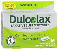Laxative Dulcolax® Suppository 16 per Box 10 mg Strength Bisacodyl USP - BeHope