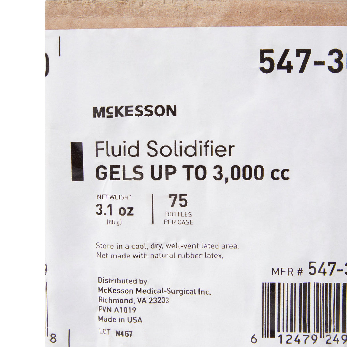 Fluid Solidifier McKesson 3,000 cc Bottle 3.17 oz - BeHope