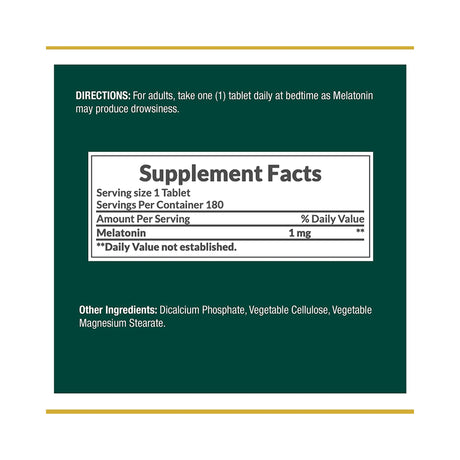 Melatonin Supplement Nature's Bounty® for Sleep Disorders and Insomnia - BeHope