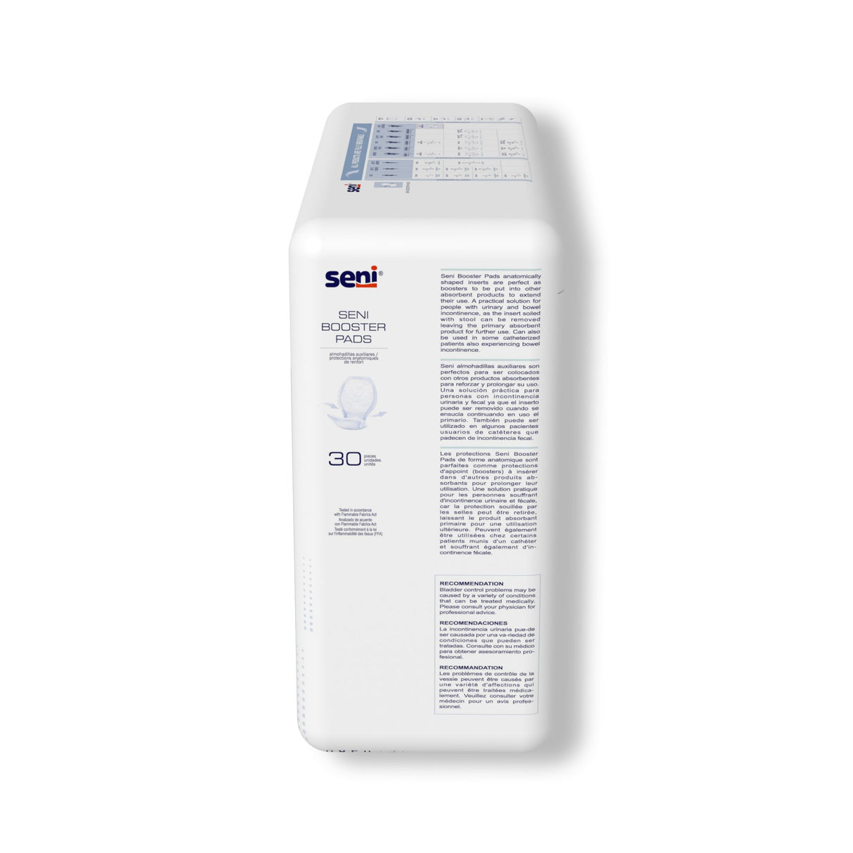 Booster Pad Seni® 25 Inch Length Moderate Absorbency Super Absorbent Core One Size Fits Most - BeHope