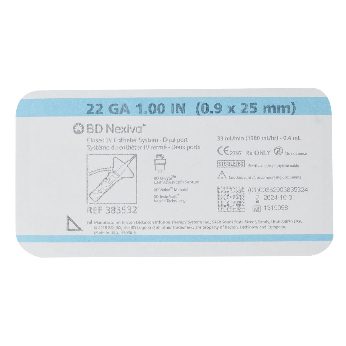Closed IV Catheter Nexiva™ with Passive Needle Shielding and Instaflash Technology - BeHope