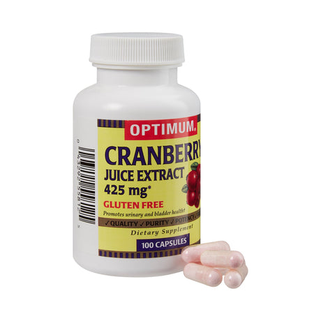 Dietary Supplement Optimum® Cranberry Powder 425 mg Strength Capsule 100 per Bottle Cranberry Flavor - BeHope