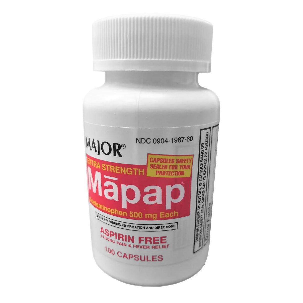 Pain Relief Mapap® 500 mg Strength Acetaminophen Gelcap 100 per Bottle - BeHope
