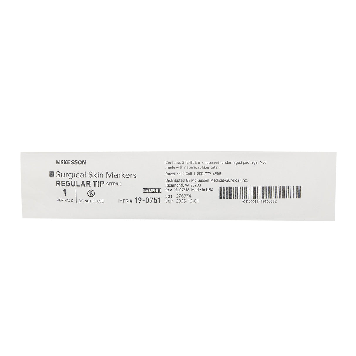 Skin Marker McKesson Sterile Prep-resistant Gentian Violet Ink Regular Tip - BeHope