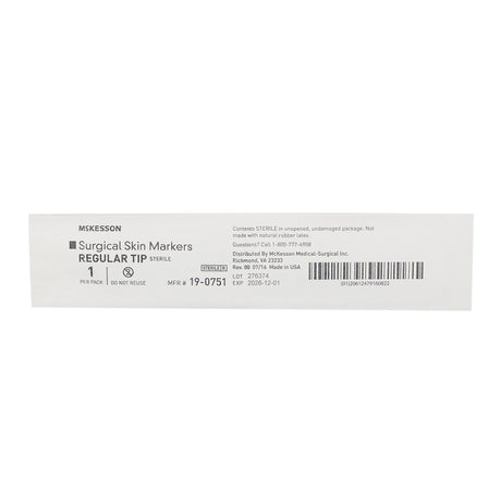 Skin Marker McKesson Sterile Prep-resistant Gentian Violet Ink Regular Tip - BeHope