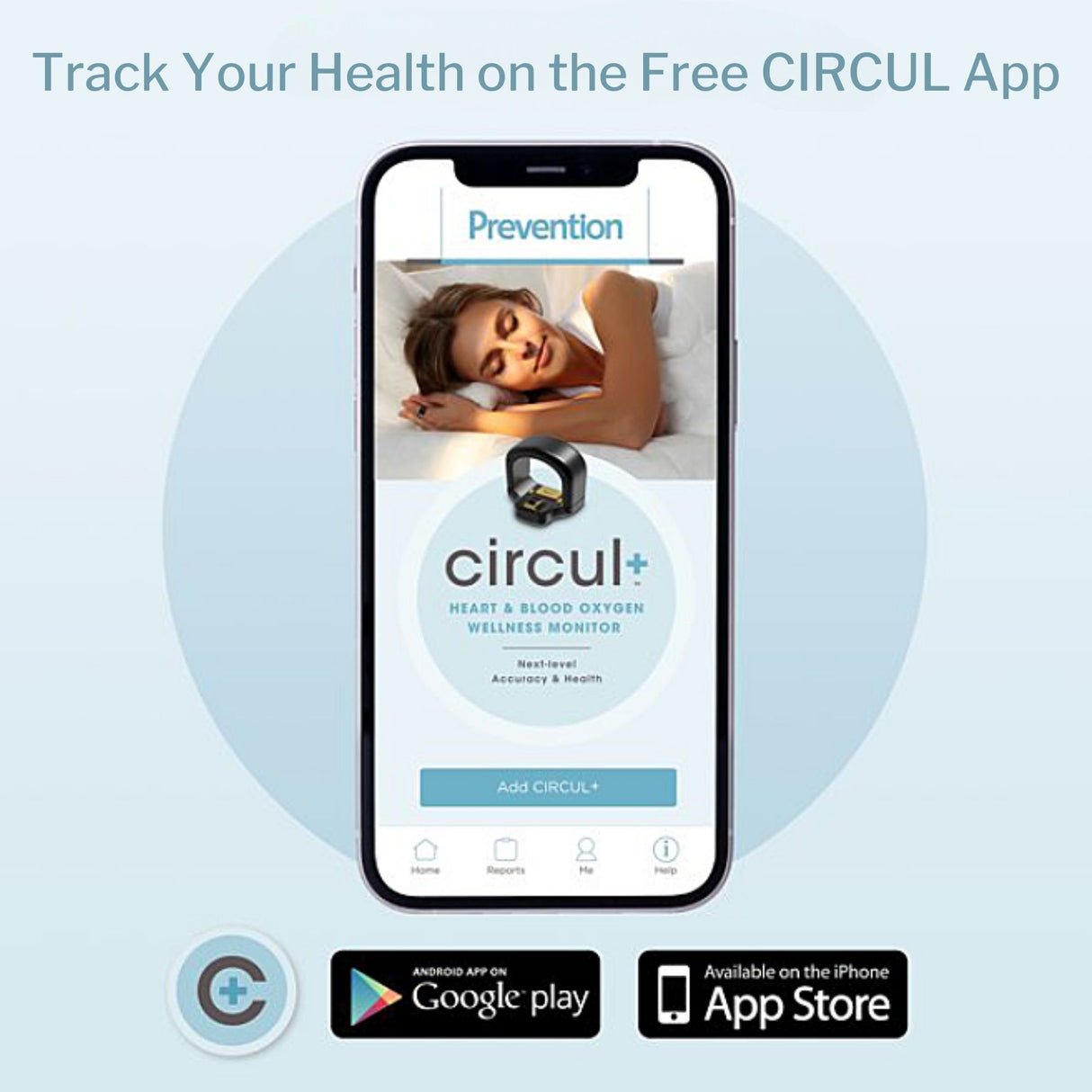 Wellness Monitor Ring Prevention® circul+™ Monitoring Blood Pressure, Oximetry, Heart Rate, Temperature Battery Operated - BeHope