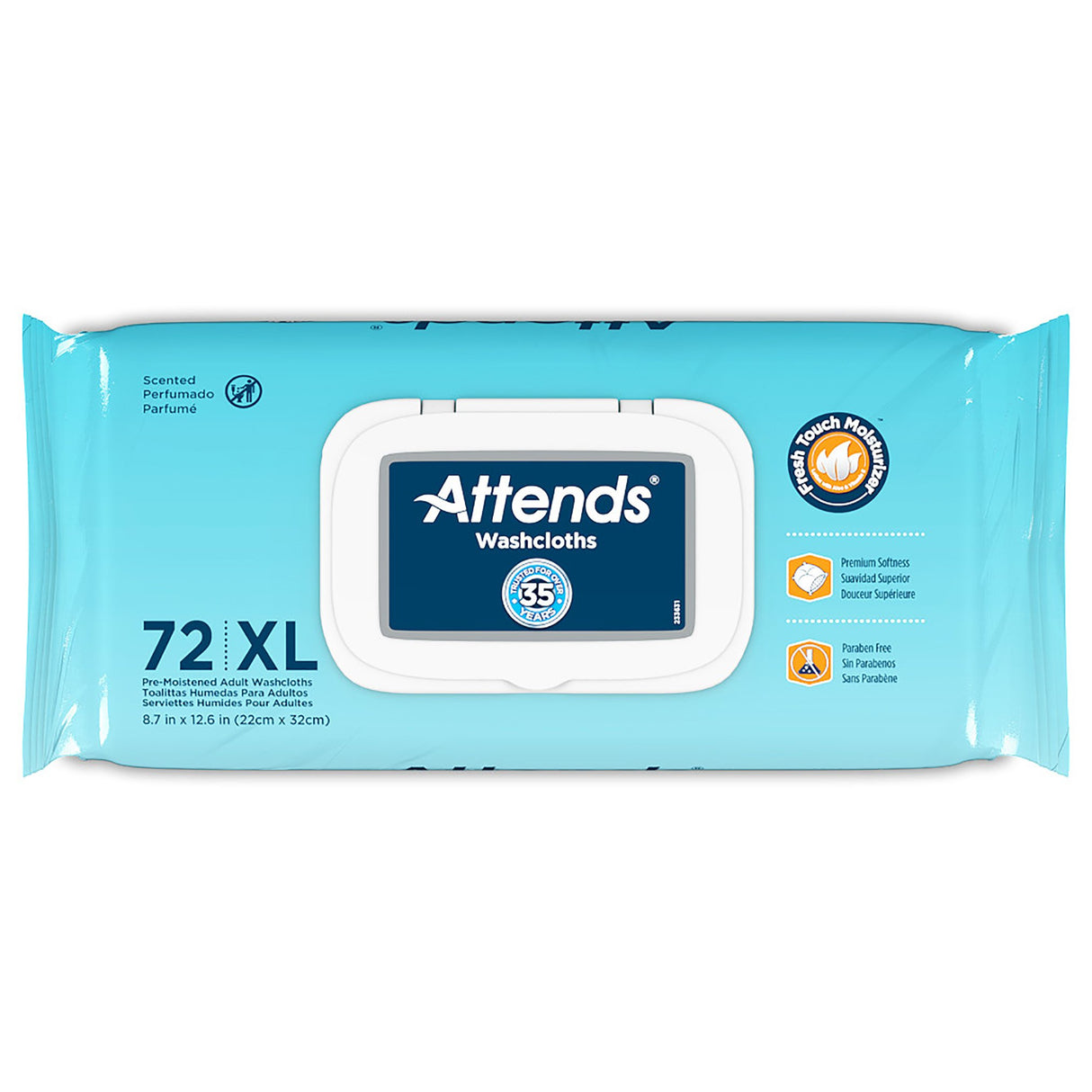 Personal Cleansing Wipe Attends® Soft Pack Scented 72 Count - BeHope