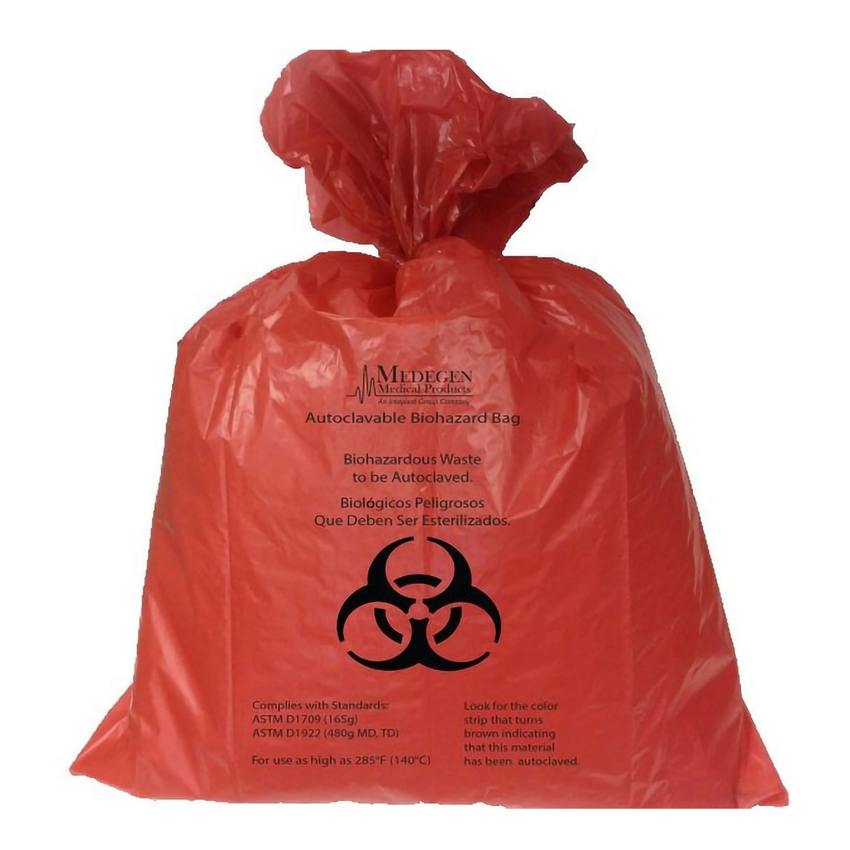 Biohazard Waste Bag Biohazard Symbol / Biohazardous Waste / Infectious Waste 60 gal. Red 55 X 60 Inch - BeHope