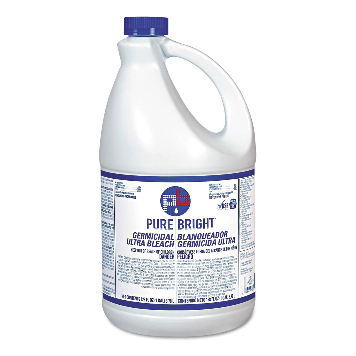 Bleach Pure Bright® Germicidal Manual Pour Liquid 1 gal. Jug Chlorine Scent NonSterile - BeHope