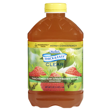 Thickened Beverage Thick & Easy® 46 oz. Bottle Kiwi Strawberry Flavor Liquid IDDSI Level 3 Moderately Thick/Liquidized - BeHope