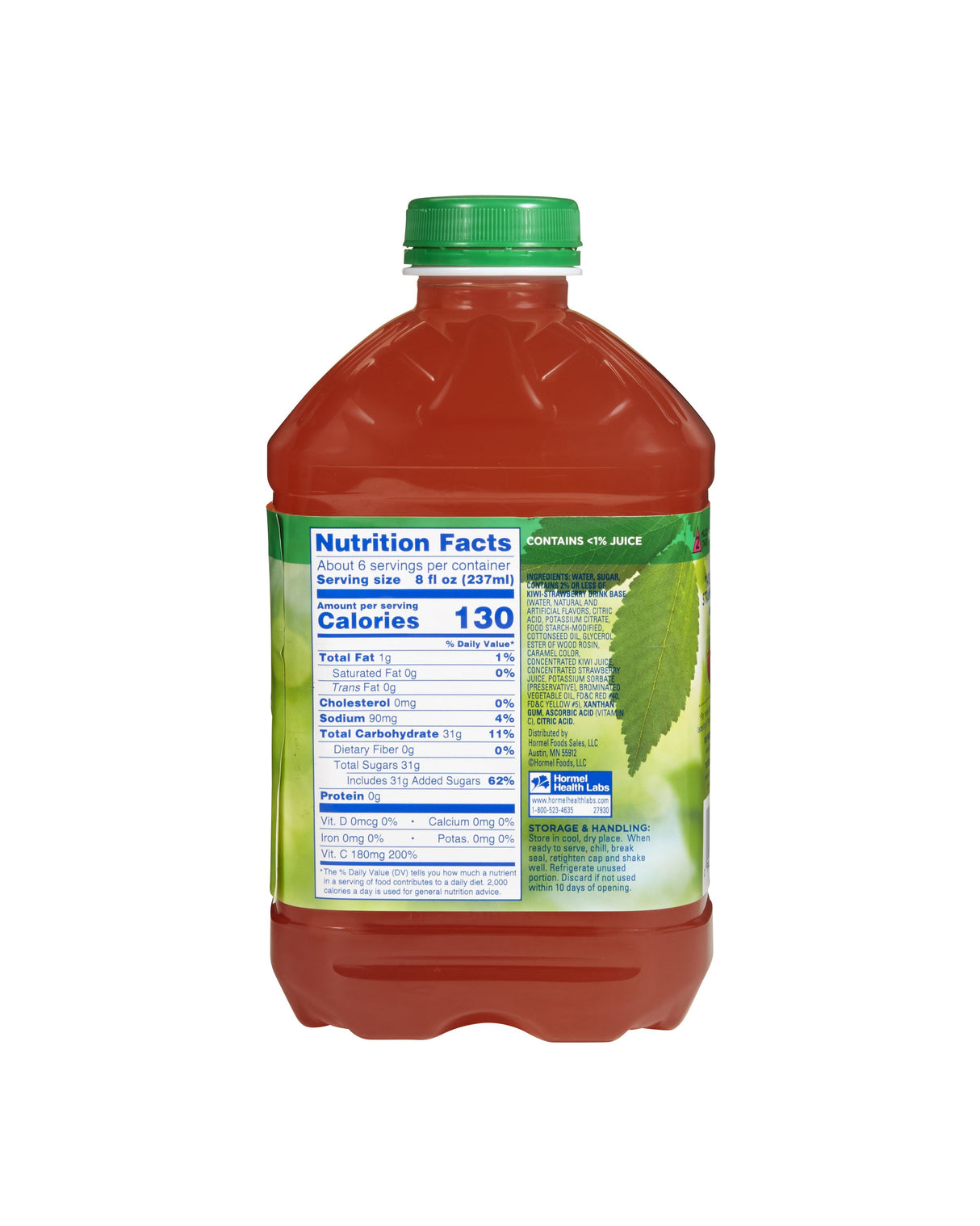 Thickened Beverage Thick & Easy® 46 oz. Bottle Kiwi Strawberry Flavor Liquid IDDSI Level 2 Mildly Thick - BeHope