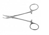 Mosquito Forceps BR Surgical Halsted 5 Inch Length OR / Surgical Grade German Stainless Steel NonSterile Locking Finger Ring Handle Curved Serrated Tips - BeHope