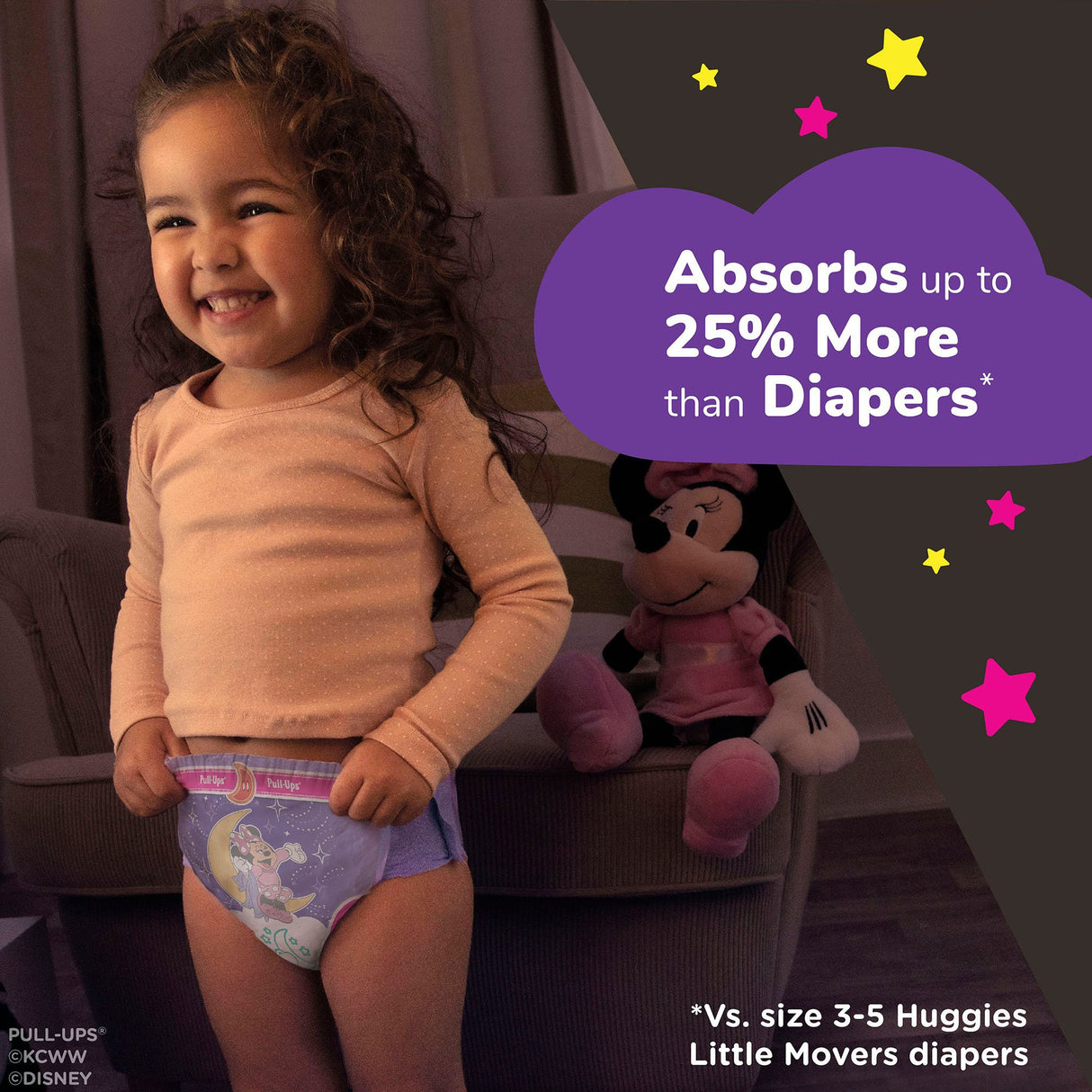 Female Toddler Training Pants Pull-Ups Night-Time Size 3T to 4T Disposable Heavy Absorbency - BeHope