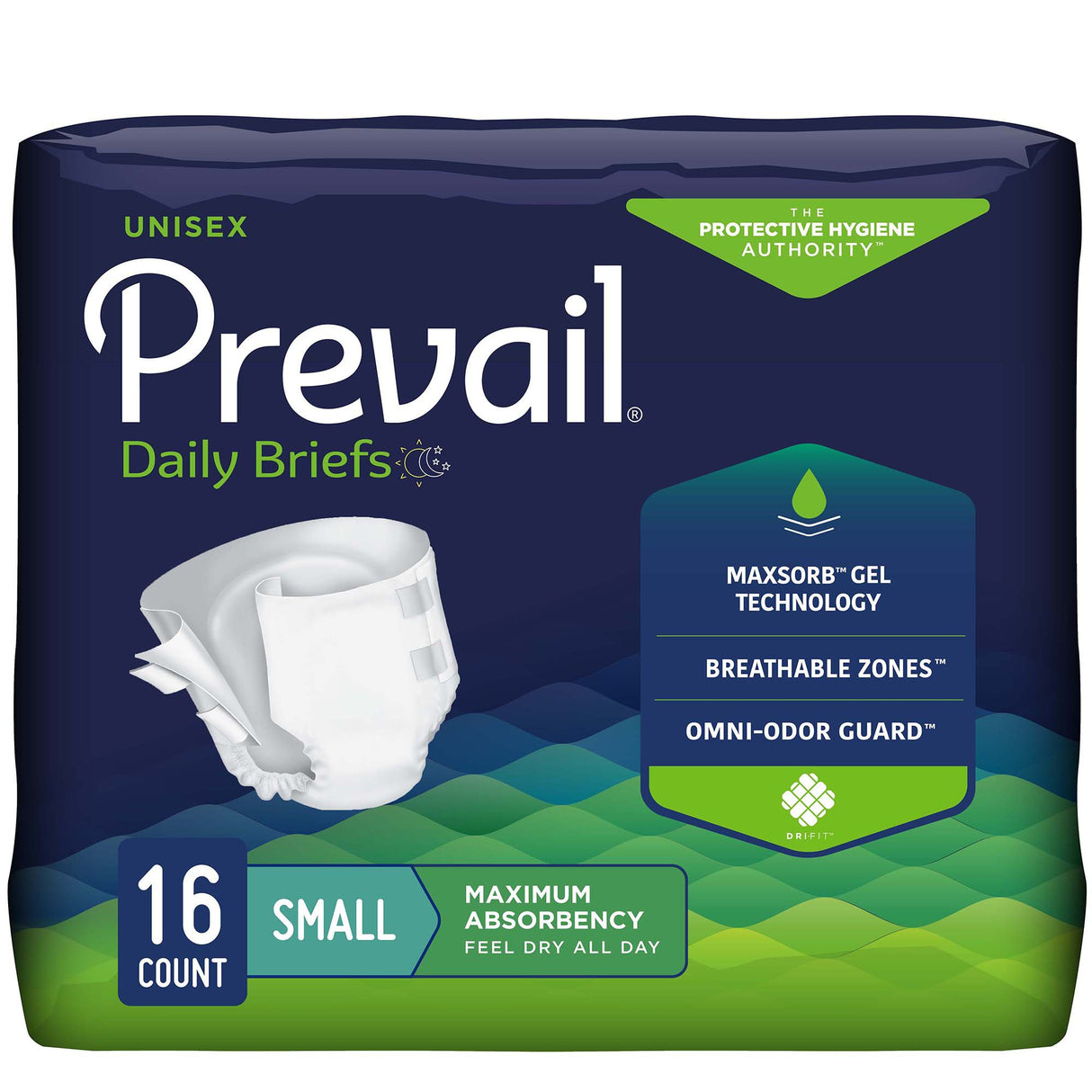 Incontinence Brief Prevail® Daily Adult Small Unisex Disposable Heavy Absorbency - BeHope