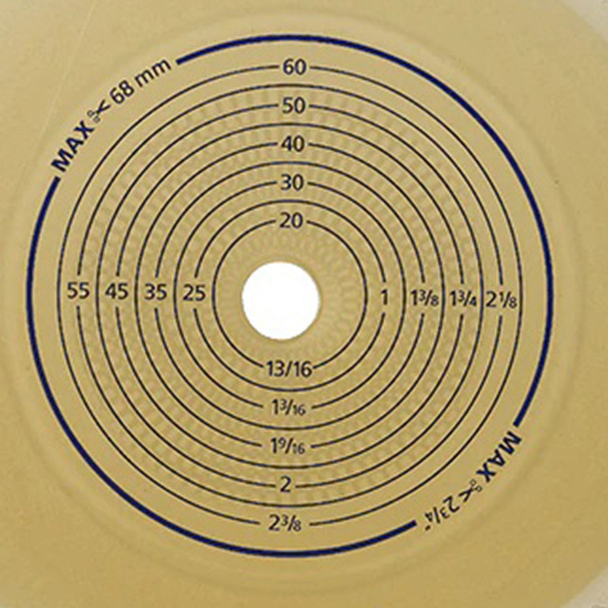 Ostomy Barrier Sensura® Flex Trim to Fit, Standard Wear Double Layer Adhesive 70 mm Flange Yellow Code System 3/8 to 2-3/4 Inch Opening - BeHope