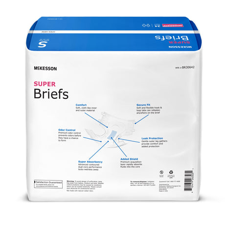 Unisex Adult Incontinence Brief McKesson Small Disposable Moderate Absorbency - BeHope