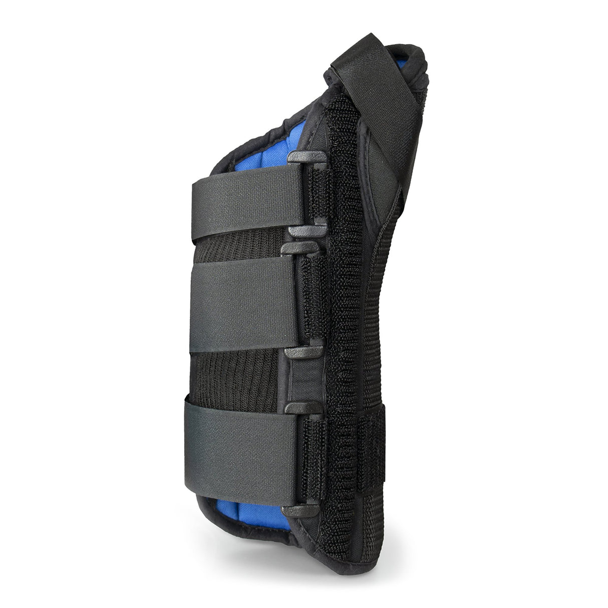 Wrist Brace with Abducted Thumb McKesson Aluminum / Foam / Spandex / Plastic Left Hand Black X-Small - BeHope