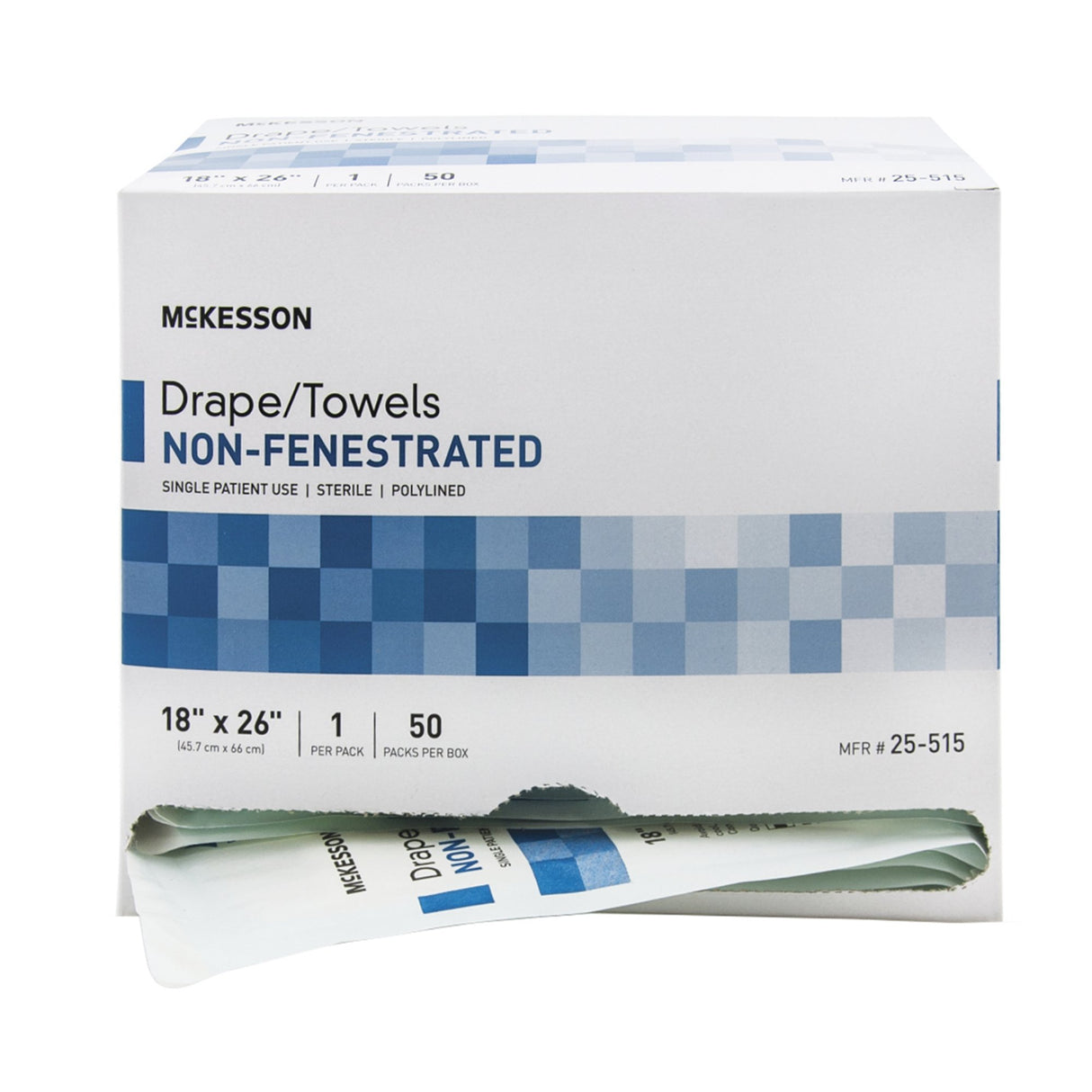 General Purpose Drape McKesson Poly Lined Towel Drape 18 W X 26 L Inch Sterile - BeHope