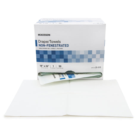 McKesson Polylined Tissue Drape Towel Sterile without Fenestration - BeHope