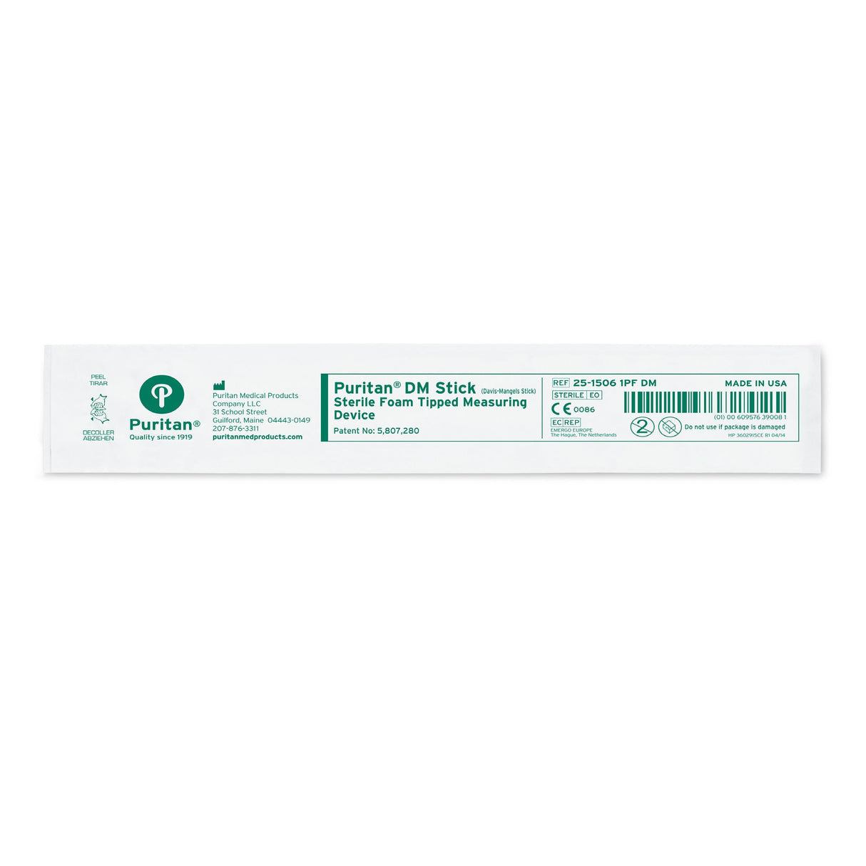 Wound Measuring Device Puritan® 6 Inch Length Foam / Polystyrene Sterile - BeHope