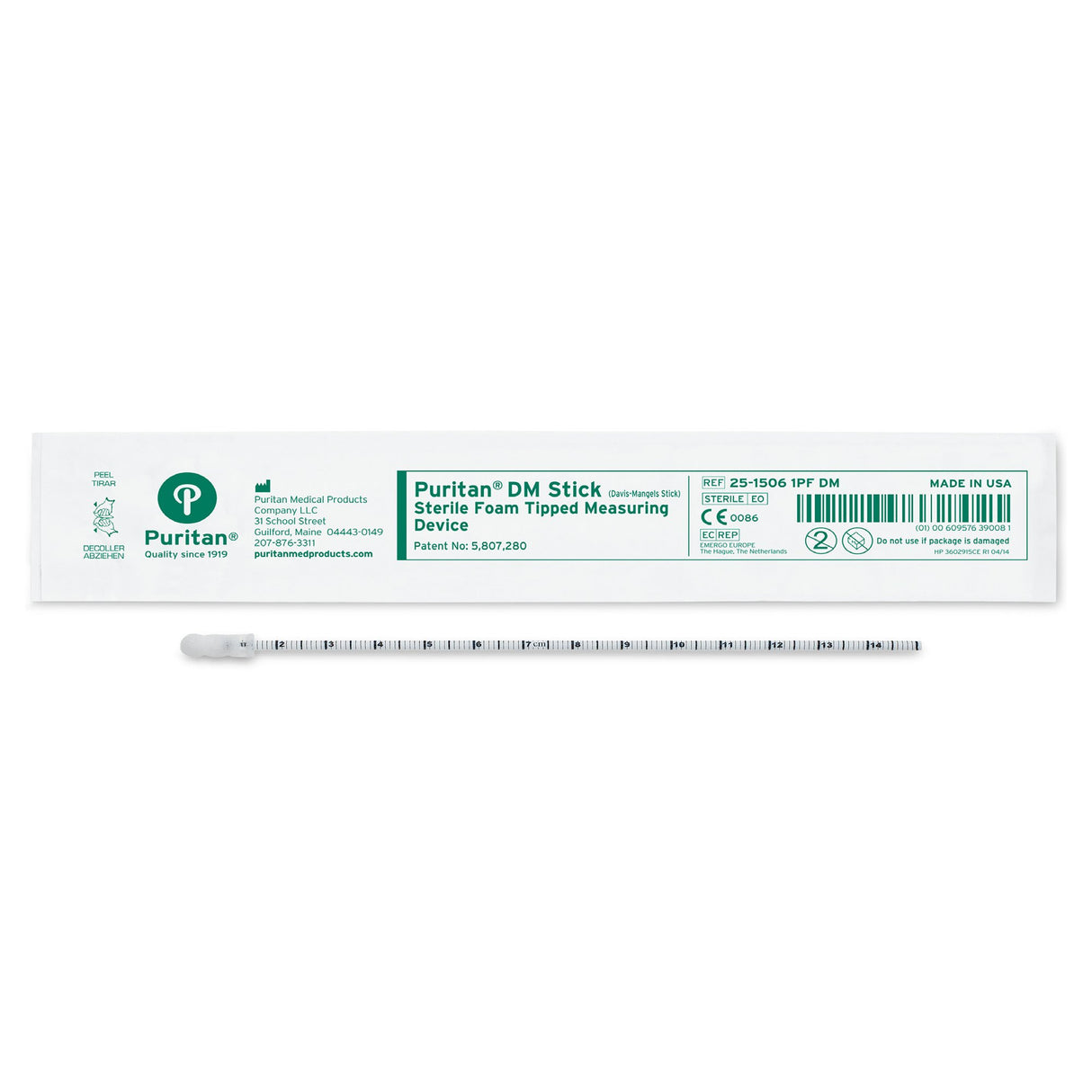 Wound Measuring Device Puritan® 6 Inch Length Foam / Polystyrene Sterile - BeHope