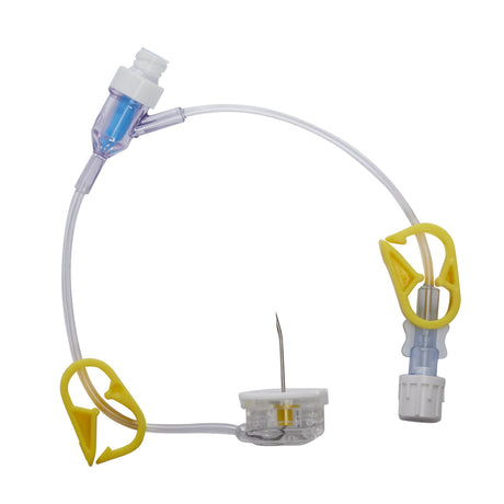 Huber Safestep Infusion Set with Y-site Port for IV Therapy - BeHope