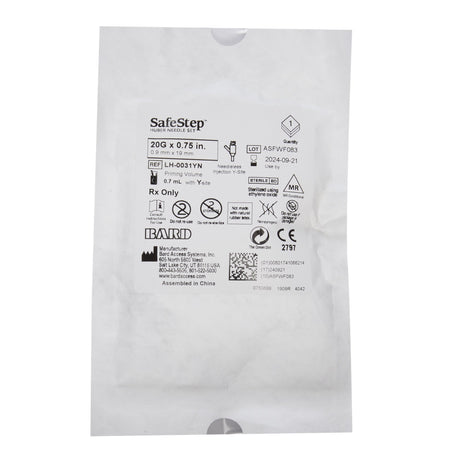 Huber Safestep Infusion Set with Y-site Port for IV Therapy - BeHope
