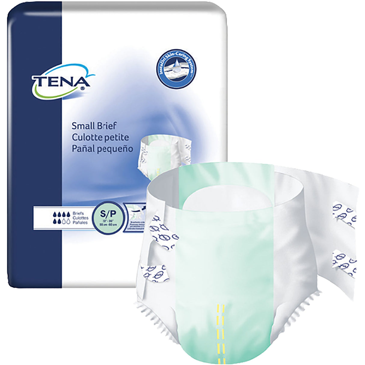 Incontinence Brief Tena® Readjustable Tabs Odor Control Wetness Indicator - BeHope
