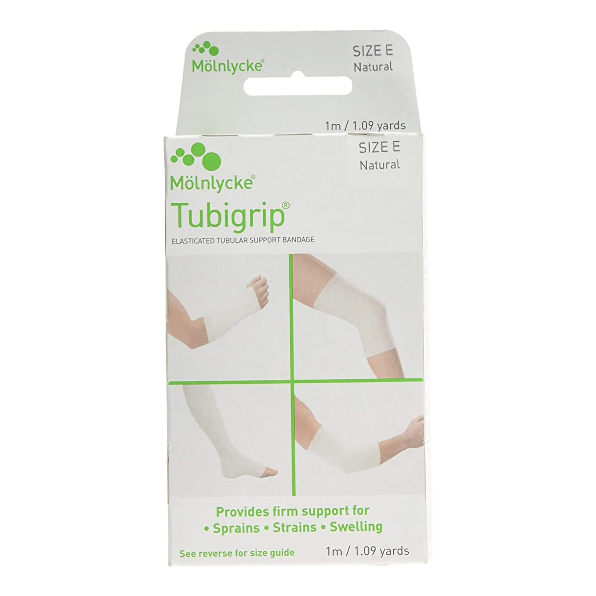 Elastic Tubular Support Bandage Tubigrip® 3-1/2 Inch X 1 Yard Large Ankle / Medium Knee / Small Thigh Pull On Natural NonSterile Size E Standard Compression - BeHope