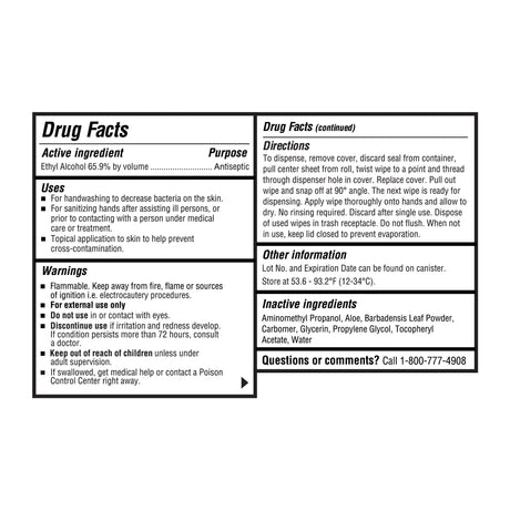 Hand Sanitizing Wipe McKesson 160 Count Ethyl Alcohol Wipe Canister - BeHope