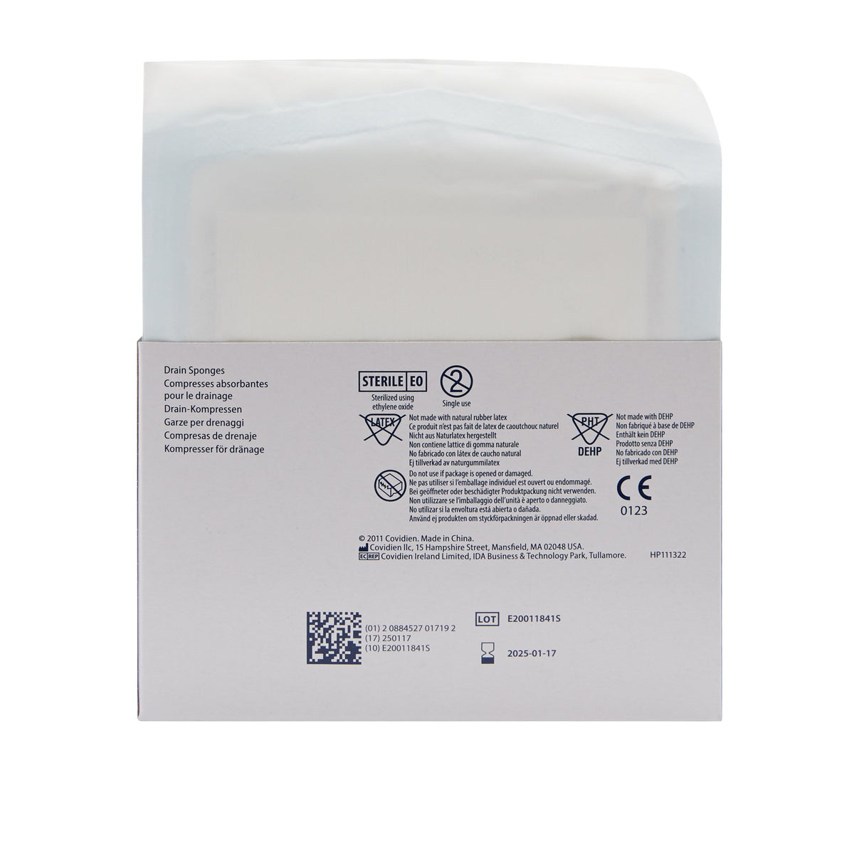 Drain Sponge Curity™ Sterile Absorbent for Medical Drainage Management - BeHope