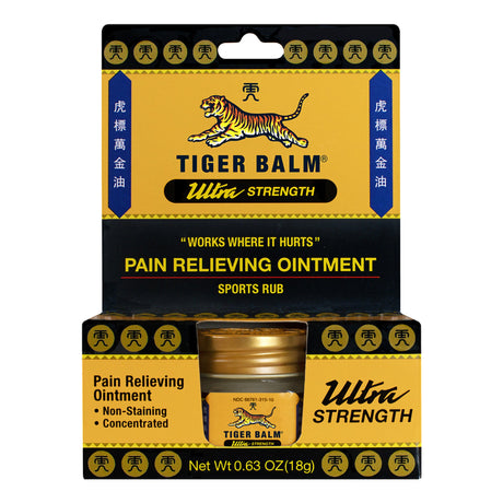 Topical Pain Relief Tiger Balm® Ultra Strength 11% - 11% Strength Camphor / Menthol Ointment 18 Gram - BeHope
