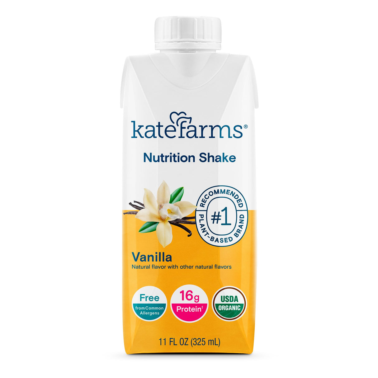 Oral Supplement Kate Farms Nutrition Shake Vanilla Flavor Liquid 11 oz. Carton - BeHope