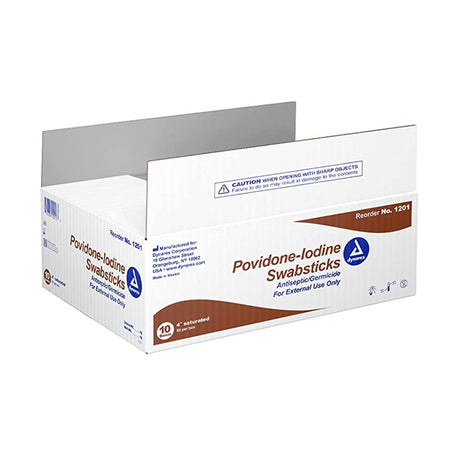 Impregnated Swabstick Dynarex Povidone Iodine Individual Packet Nonsterile - BeHope