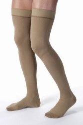 Compression Stocking Jobst® for Men Thigh High Large Khaki Closed Toe - BeHope