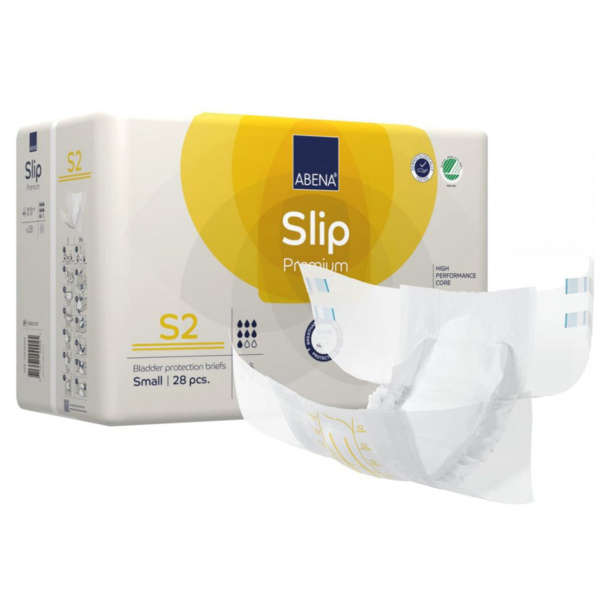 Unisex Adult Incontinence Brief Abena® Slip Premium S2 Small Disposable Heavy Absorbency - BeHope