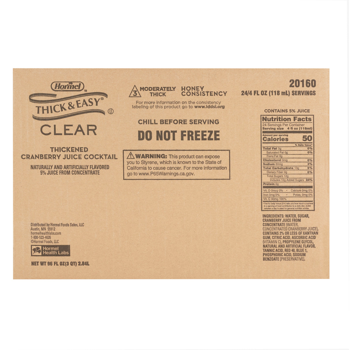 Thickened Beverage Thick & Easy® 4 oz. Portion Cup Cranberry Juice Cocktail Flavor Liquid IDDSI Level 3 Moderately Thick/Liquidized - BeHope