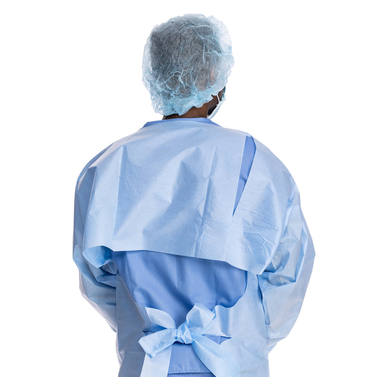 Protective Procedure Gown Halyard One Size Fits Most Blue NonSterile Not Rated Disposable - BeHope