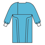 Protective Procedure Gown Halyard One Size Fits Most Blue NonSterile Not Rated Disposable - BeHope