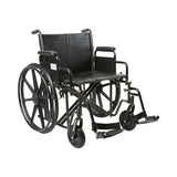 Bariatric Wheelchair McKesson Dual Axle Desk Length Arm Swing-Away Footrest Black Upholstery 22 Inch Seat Width Adult 450 lbs. Weight Capacity - BeHope