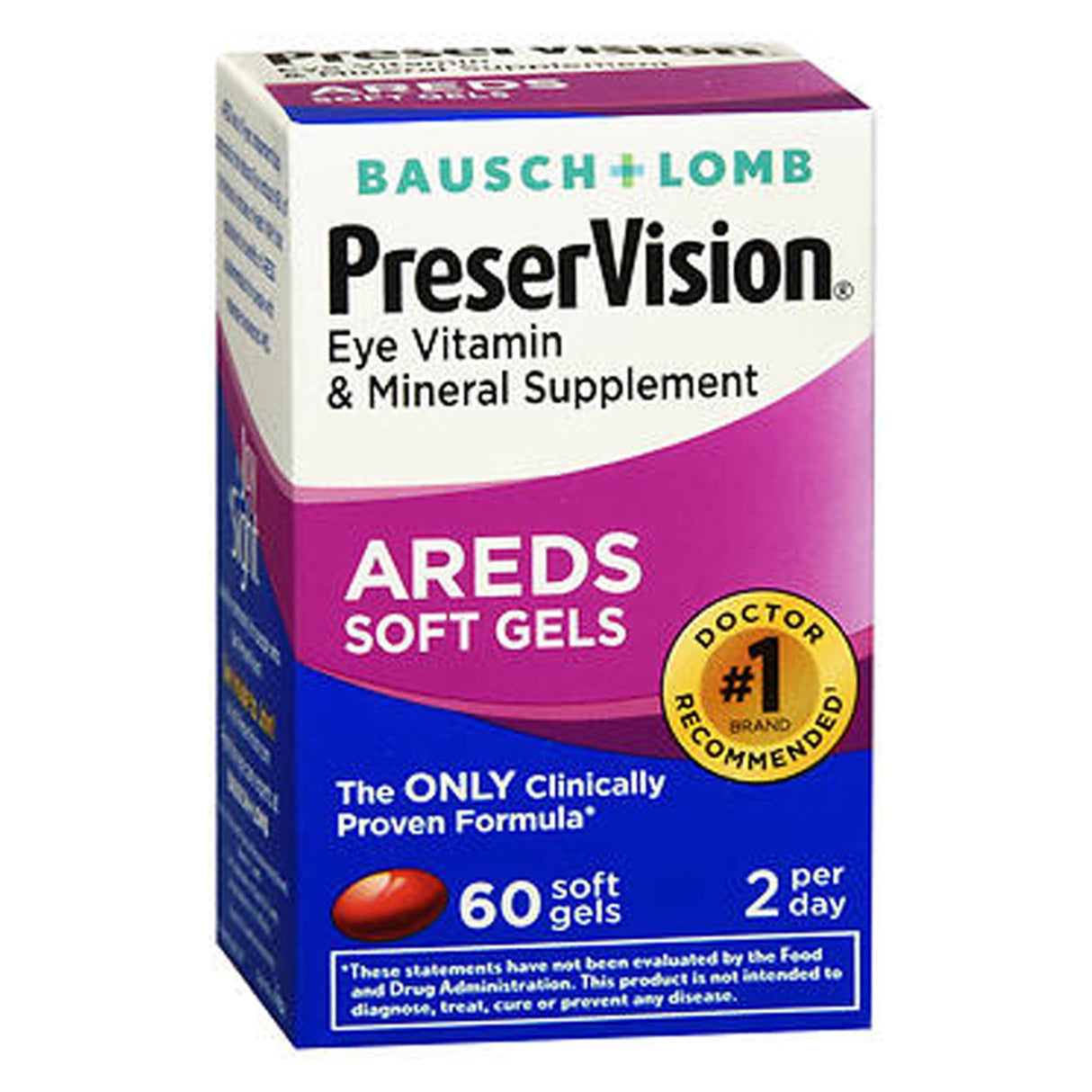 Multivitamin Supplement PreserVision® Vitamin A / Vitamin E / Ascorbic Acid 14,320 IU - 200 IU - 226 mg Strength Softgel 60 per Box - BeHope