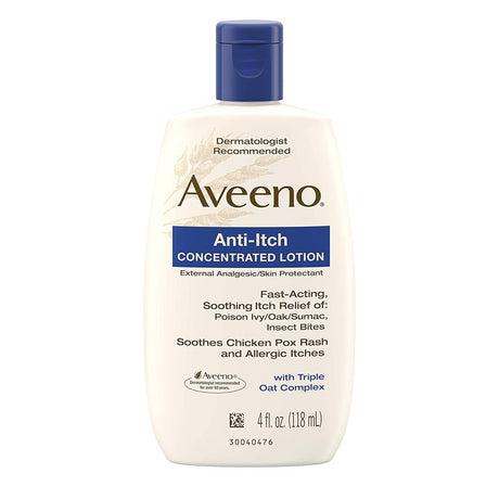 Anti-Itch Hand and Body Lotion Aveeno® Anti-Itch 4 oz. Bottle Unscented Lotion - BeHope