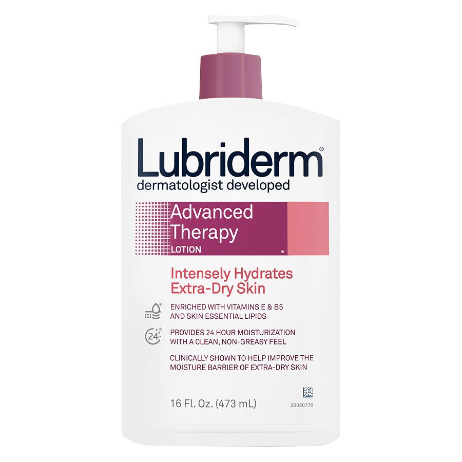 Hand and Body Moisturizer Lubriderm® Advanced Therapy 16 oz. Pump Bottle Scented Lotion - BeHope