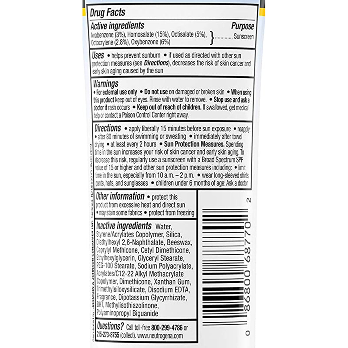 Sunblock Neutrogena® Ultra Sheer® SPF 70 Lotion 3 oz. Tube - BeHope