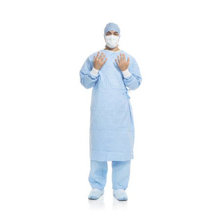Surgical Gown with Towel Aero Blue X-Large Blue Sterile AAMI Level 3 Disposable - BeHope